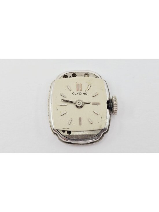 Vintage Glycine 14K White Gold Diamond Ladies Cocktail Watch 17J Swiss main image 10